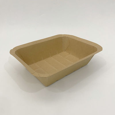 250 گرم سینی قهوه ای برای مواد غذایی، سینی کاغذی فست فود