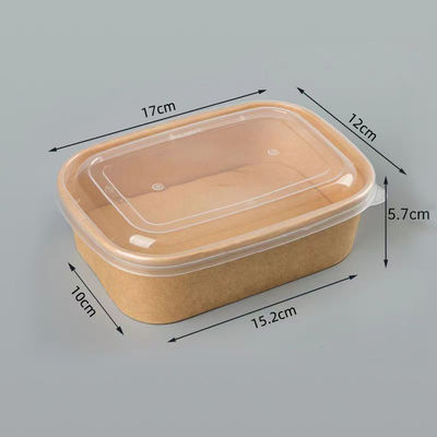 کاسه کاغذی مربع با پوشش یکبار مصرف 500ml 750ml 1000ml